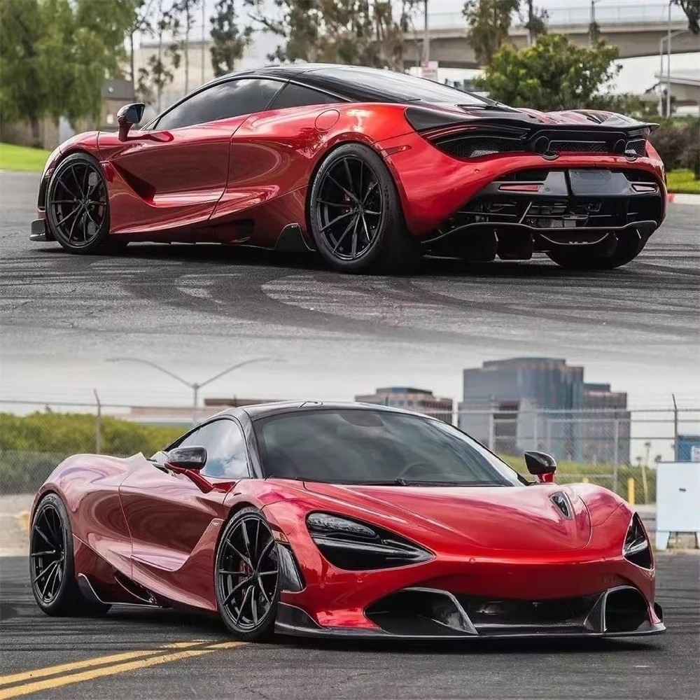 720S Vorsteinr Style Carbon Fiber Body Kit Car Front Lip Rear Diffuser Fender Side Skirts for  720s